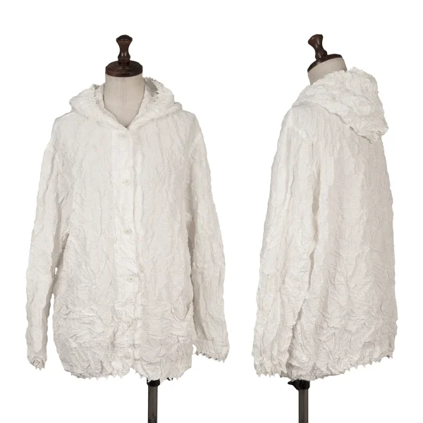 ISSEY MIYAKE HaaT Hooded Jacket White 2 K-163628_001