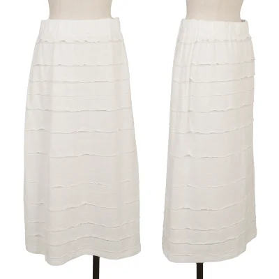 ISSEY MIYAKE HaaT Blend Stripe Tiered Skirt