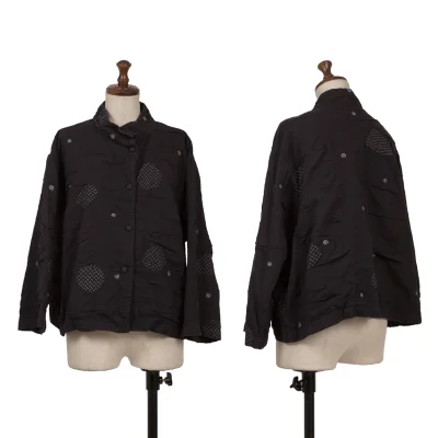 ISSEY MIYAKE HaaT Cotton Stitch Design Stand Collar Jacket