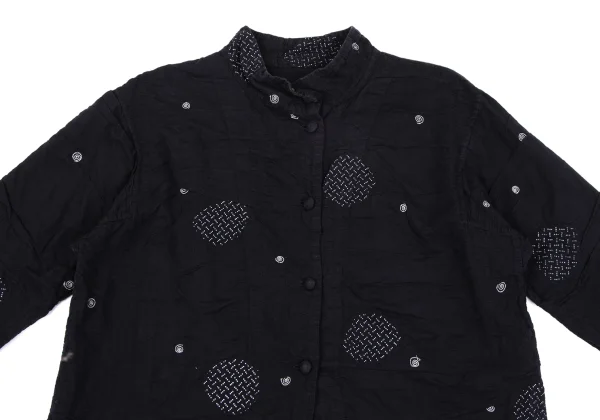 ISSEY MIYAKE HaaT Cotton Stitch Design Stand Collar Jacket K-163630_003