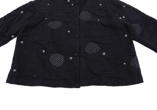 ISSEY MIYAKE HaaT Cotton Stitch Design Stand Collar Jacket K-163630_010