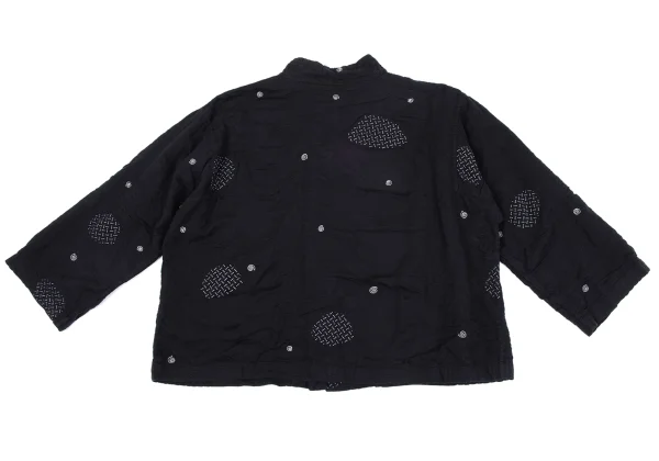 ISSEY MIYAKE HaaT Cotton Stitch Design Stand Collar Jacket K-163630_012