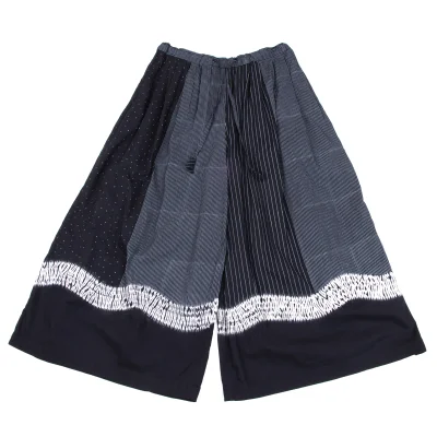 ISSEY MIYAKE HaaT Dyed Stripe Dot Switching Wide Pants