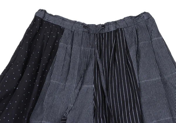 ISSEY MIYAKE HaaT Dyed Stripe Dot Switching Wide Pants K-163631_002