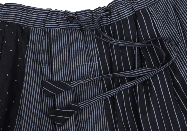 ISSEY MIYAKE HaaT Dyed Stripe Dot Switching Wide Pants K-163631_003