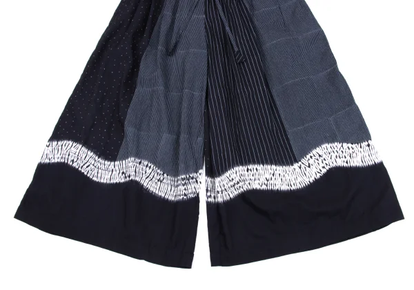 ISSEY MIYAKE HaaT Dyed Stripe Dot Switching Wide Pants K-163631_006