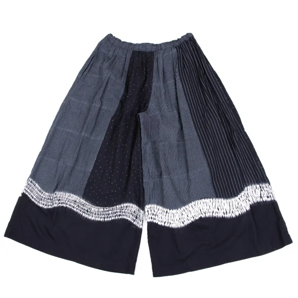 ISSEY MIYAKE HaaT Dyed Stripe Dot Switching Wide Pants K-163631_008