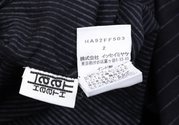 ISSEY MIYAKE HaaT Dyed Stripe Dot Switching Wide Pants K-163631_011