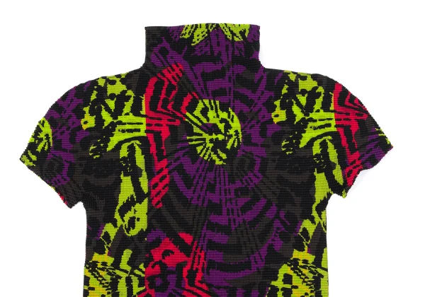 ISSEY MIYAKE me Printed High-neck Pleats T-shirt K-163635_003