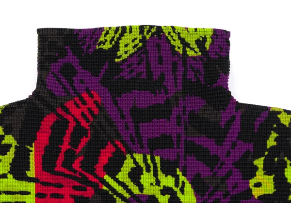 ISSEY MIYAKE me Printed High-neck Pleats T-shirt K-163635_004