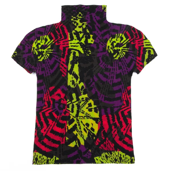 ISSEY MIYAKE me Printed High-neck Pleats T-shirt K-163635_009