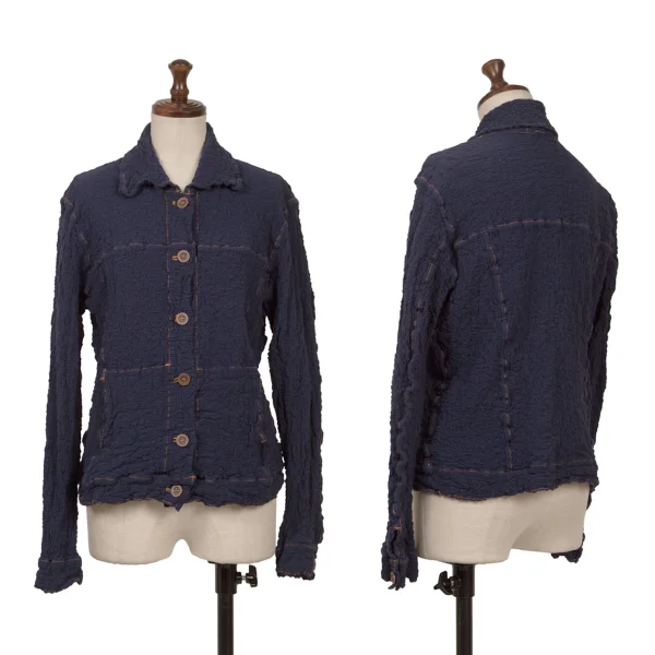 ISSEY MIYAKE me Dyed Cauliflower Jacket Navy Free K-163643_001