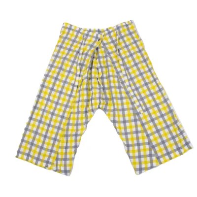 ISSEY MIYAKE me Checked Easy Dropped Crotch Pants