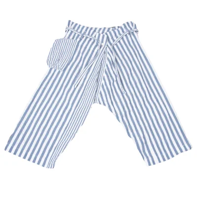 ISSEY MIYAKE me Washed Striped Easy Dropped Crotch Pants
