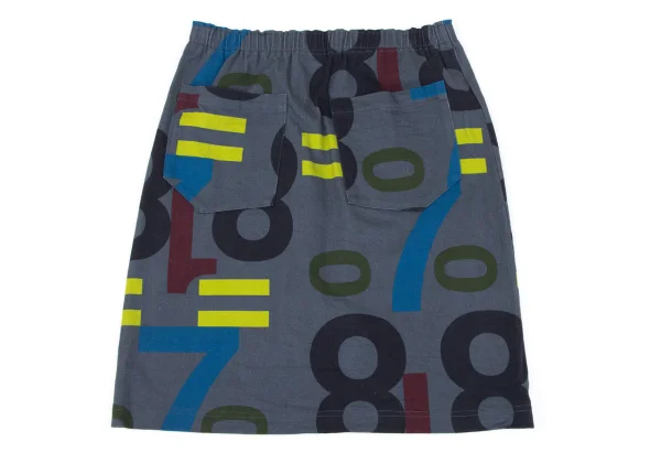 ISSEY MIYAKE me Number Printed Trapezoid Skirt K-163652_008