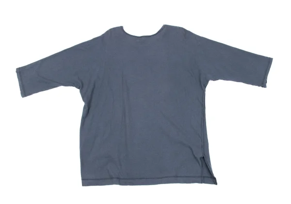 HOMME PLISSE ISSEY MIYAKE Cotton Linen Cut Off Dolman T Shirt K-163655_009