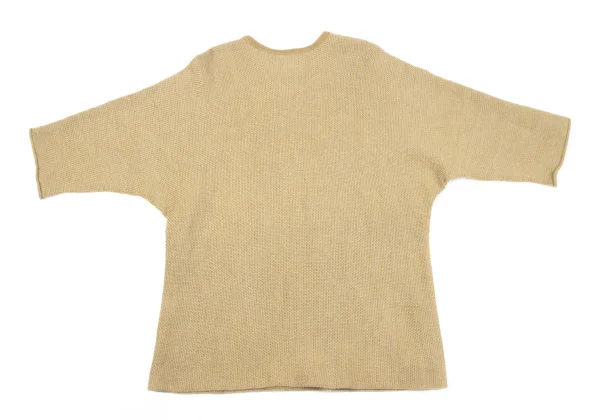 HOMME PLISSE ISSEY MIYAKE Cotton Poly Dolman Half Sleeve Knit Top K-163656_007