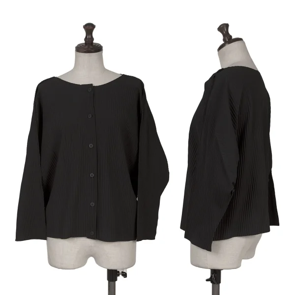 ISSEY MIYAKE me A-POC INSIDE Pleated Dolman Cardigan Black Free K-163659_001