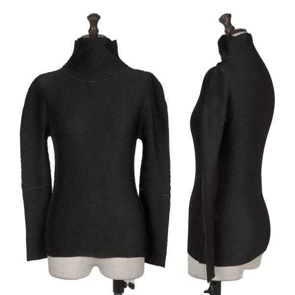 ISSEY MIYAKE me A-POC INSIDE Stretch Pleats Cutting Top Black F K-163663_001