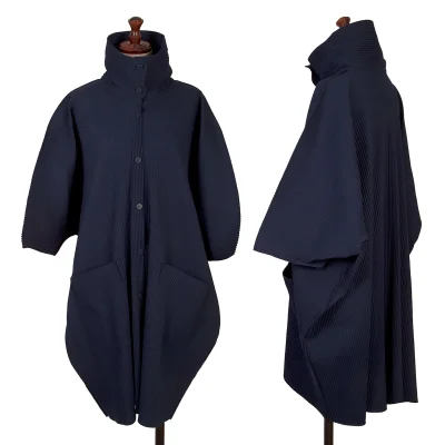 ISSEY MIYAKE me A-POC INSIDE Pleats Stand Collar Dolman Cardigan