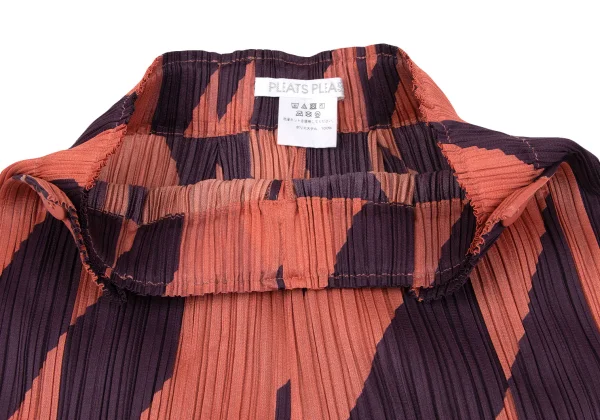 PLEATS PLEASE Pleats Bias Check Flap Pants K-163668_006