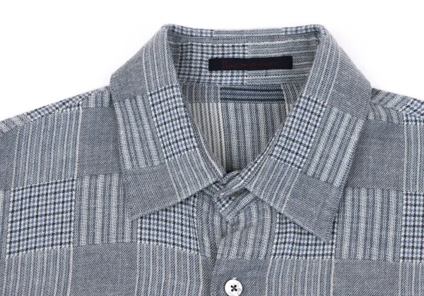 Papas Cotton Panel Check Shirt K-163672_003