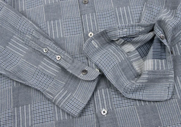 Papas Cotton Panel Check Shirt K-163672_009