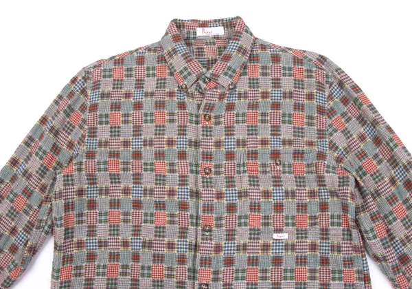 Papas Cotton Multi Panel Check Flannel Shirt K-163675_002