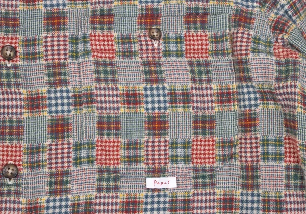 Papas Cotton Multi Panel Check Flannel Shirt K-163675_005