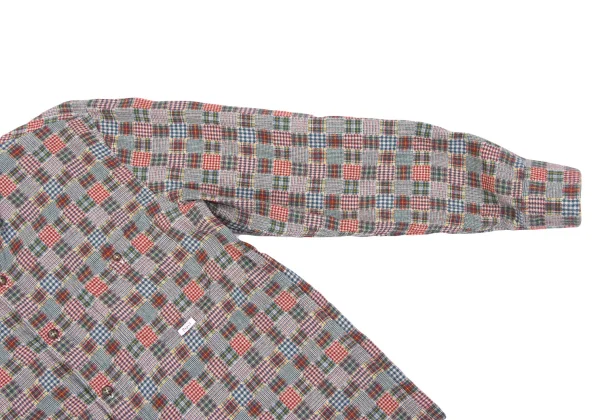 Papas Cotton Multi Panel Check Flannel Shirt K-163675_007