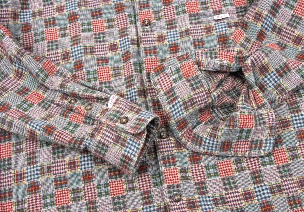 Papas Cotton Multi Panel Check Flannel Shirt K-163675_008