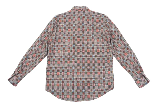 Papas Cotton Multi Panel Check Flannel Shirt K-163675_012