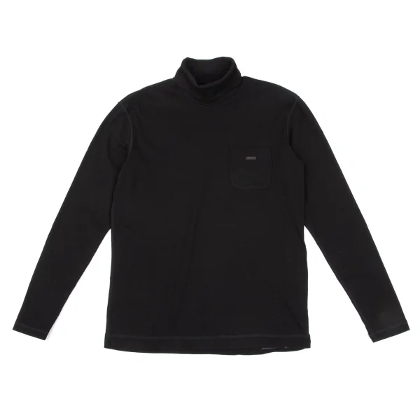 Papas Cotton Stretch Turtleneck Top Black 48M K-163677_001