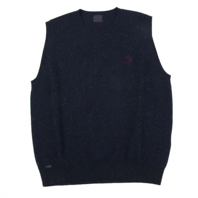 Papas Rayon Blend Point Logo Embroidery Sleeveless Knit