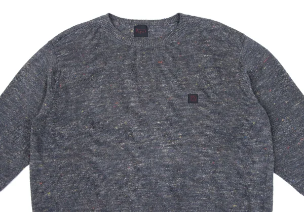Papas Linen Point Logo Patch Mix Knit K-163679_002