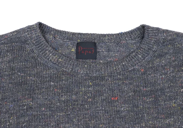 Papas Linen Point Logo Patch Mix Knit K-163679_003