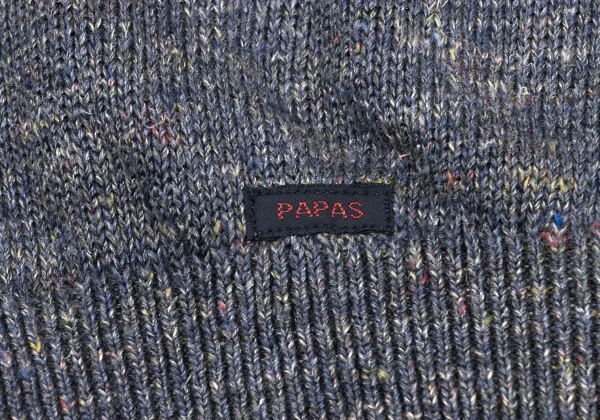 Papas Linen Point Logo Patch Mix Knit K-163679_008