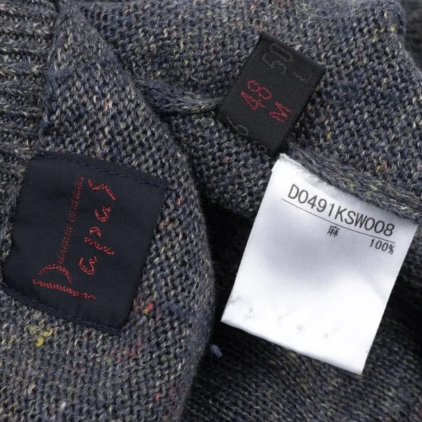 Papas Linen Point Logo Patch Mix Knit K-163679_012