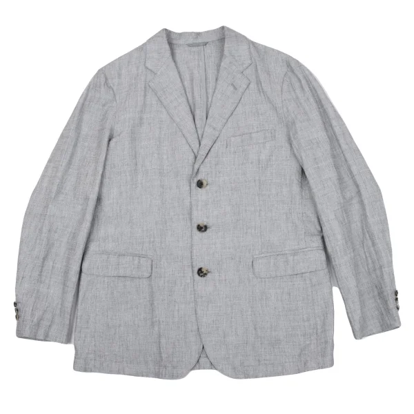 Papas Linen Cotton 3B Jacket Grey 46S K-163680_001