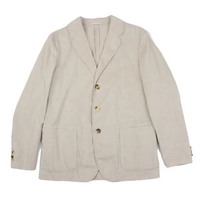 Papas Poly Linen Piping Design Stretch 3B Jacket
