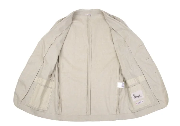 Papas Poly Linen Piping Design Stretch 3B Jacket K-163681_011