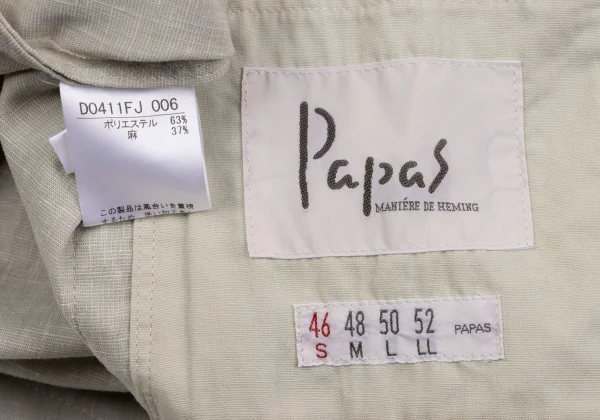 Papas Poly Linen Piping Design Stretch 3B Jacket K-163681_015