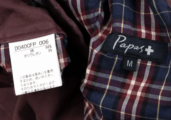 Papas+ Cotton Blend Moleskine Stretch Tapered Pants K-163686_014