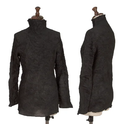 ISSEY MIYAKE Wrinkle Pleats Turtle Neck Top 