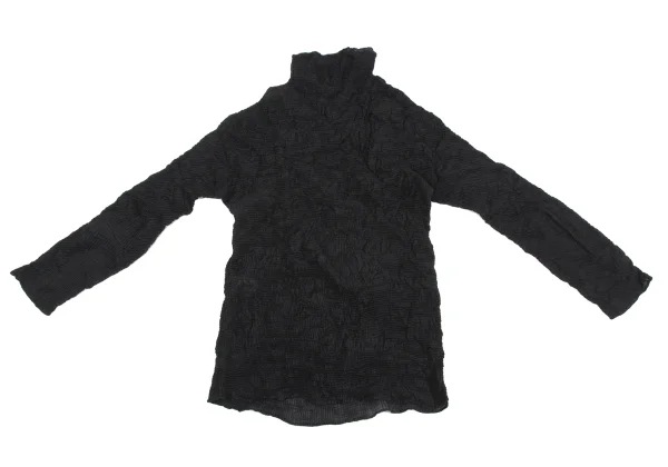 ISSEY MIYAKE Wrinkle Pleats Turtle Neck Top  K-163694_002
