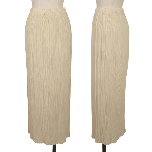 ISSEY MIYAKE Crepe Pleats Skirt  Beige M K-163695_001