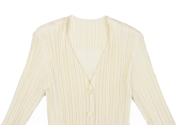 ISSEY MIYAKE FETE Design Sleeve Pleated Collarless Jacket K-163700_003