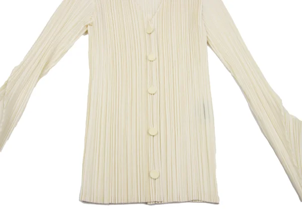 ISSEY MIYAKE FETE Design Sleeve Pleated Collarless Jacket K-163700_007