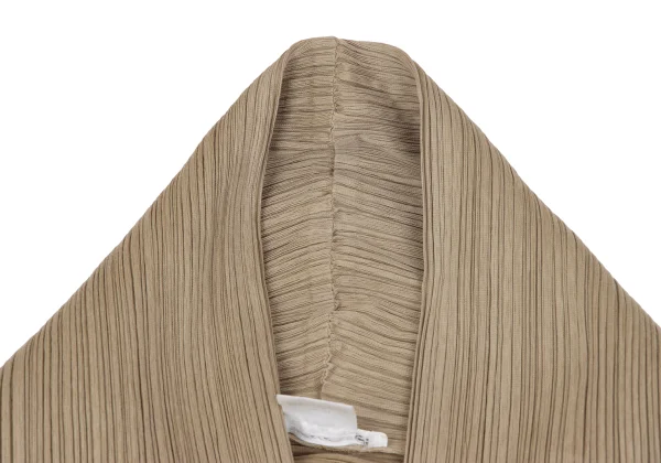 PLEATS PLEASE Draped Neck Deformation Pleated Jacket K-163705_004