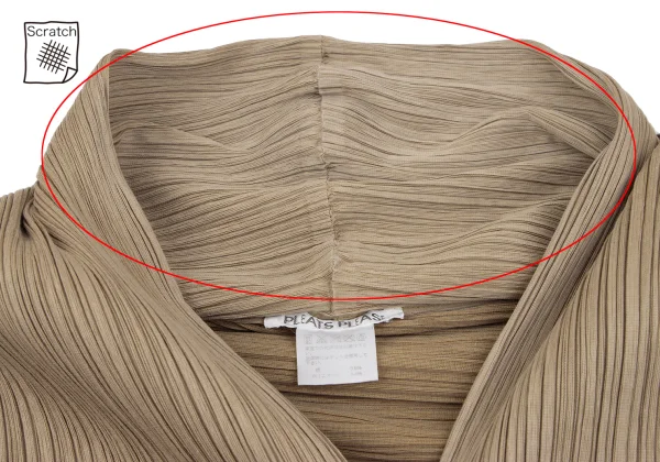 PLEATS PLEASE Draped Neck Deformation Pleated Jacket K-163705_005